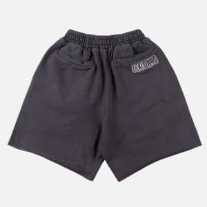 Glo Gang Rhinestone Patchwork Shorts – Washed Black | Fragment Clothing - View 2