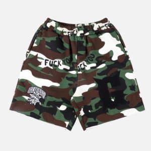 Glo Gang Graphic Camo Shorts – Woodland Camo | Fragment Clothing