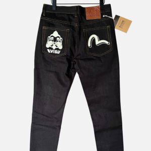 Evisu White Godhead & Seagull Pocket Regular-Fit Denim Jeans – Black | Fragment Clothing