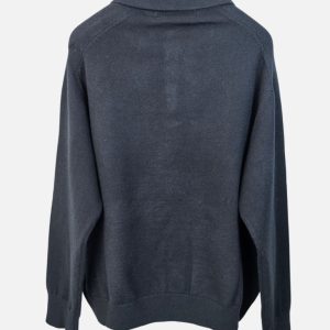 Acne Studios Charcoal Long Sleeve Knit Polo Sweater | Fragment Clothing - View 2