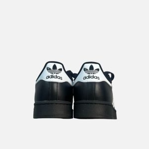 Adidas Superstar Core Black White Leather Shoes | Fragment Clothing - View 2