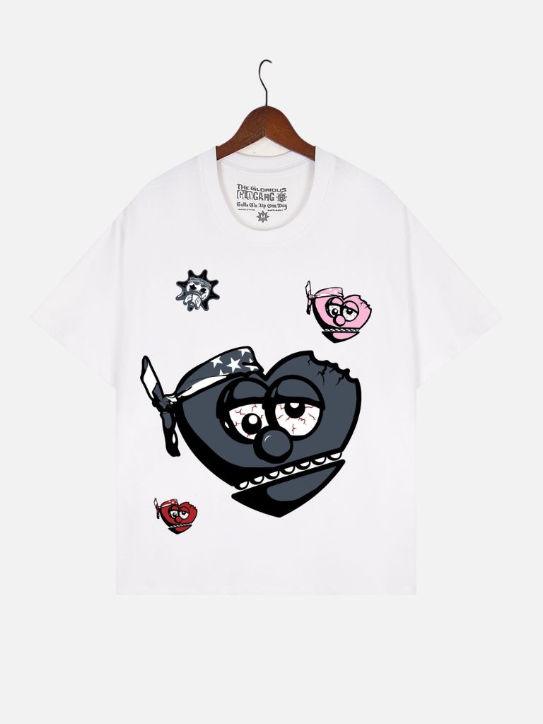 Glo Gang Bandana Heart Print Graphic T-Shirt – White Glo Gang Bandana Heart Print Graphic T-Shirt – White | Fragment Clothing