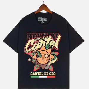 Glo Gang "Cartel De Glo" Snake & Sun Graphic T-Shirt - Black | Fragment Clothing