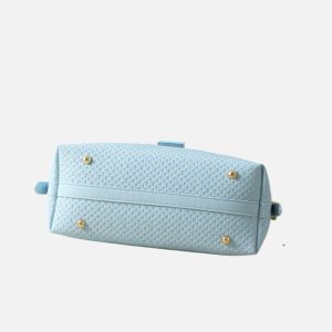 Louis Vuitton Light Blue Leather Hobo Bag