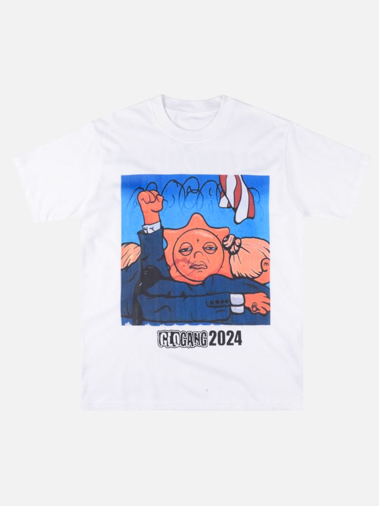 Glo Gang Sun Character Campaign Print Tee – White Glo Gang Sun Character Campaign Print Tee – White | Fragment Clothing