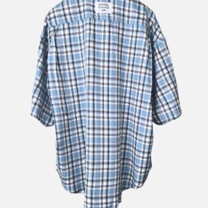 Acne Studios Light Blue & White Checkered Long Sleeve Shirt | Fragment Clothing - View 2