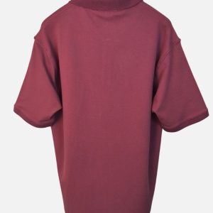Acne Studios Maroon Red Est 1996 Logo Polo Shirt | Fragment Clothing - View 2