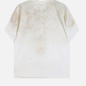 Acne Studios Off-White Distressed 1996 Rhinestone T-Shirt | Fragment Clothing - View 2