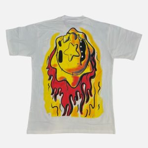 Glo Gang "Glo Up Kool" Graphic T-Shirt – White | Fragment Clothing - View 2