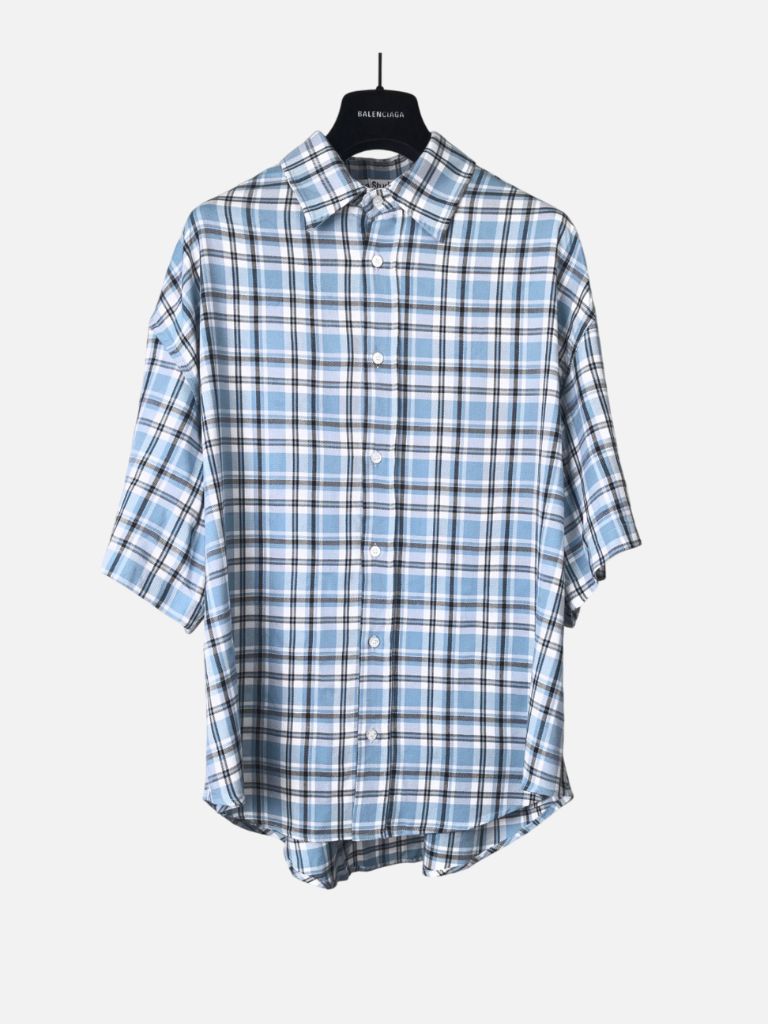 Acne Studios Light Blue & White Checkered Long Sleeve Shirt Acne Studios Light Blue & White Checkered Long Sleeve Shirt | Fragment Clothing