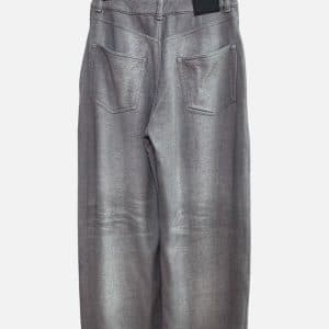 Acne Studios Grey Heathered Loose Fit Sweatpants | Fragment Clothing - View 2