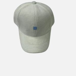 Acne Studios Cream Soft Plush Light Blue Face Patch Hat | Fragment Clothing