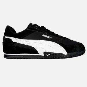 PUMA Classic Black & White Leather Low-Profile Sneakers | Fragment Clothing
