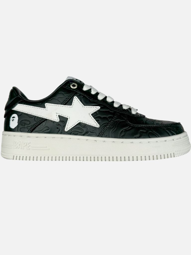 BAPE Bapesta Low Black/White – Embossed Camo Shoes BAPE Bapesta Low Black/White – Embossed Camo Shoes | Fragment Clothing