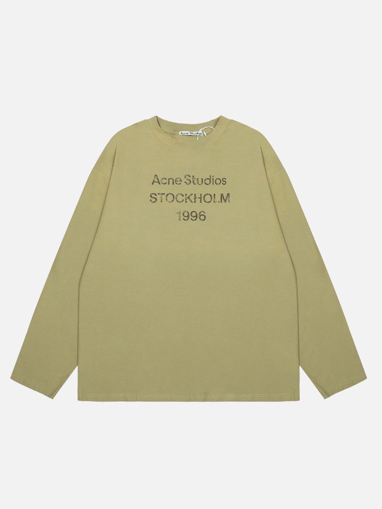 Acne Studios Olive Green Stockholm 1996 Long Sleeve T-Shirt Acne Studios Olive Green Stockholm 1996 Long Sleeve T-Shirt | Fragment Clothing