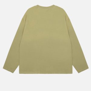 Acne Studios Olive Green Stockholm 1996 Long Sleeve T-Shirt | Fragment Clothing - View 2