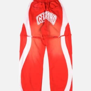 Glo Gang Two-Tone Convertible Sweatpants – Red/White | Fragment Clothing - View 2