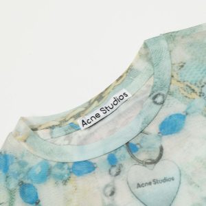 Acne Studios Printed Sheer Mesh Long Sleeve Shirt | Fragment Clothing - View 2