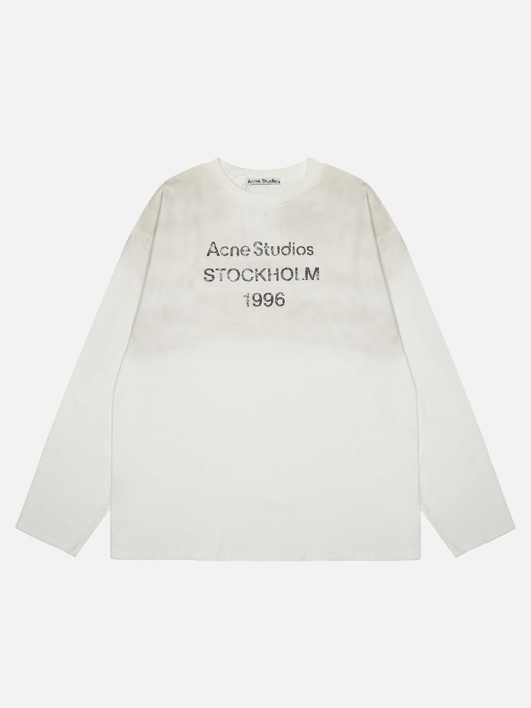 Acne Studios Olive Green Stockholm 1996 Long Sleeve T-Shirt Acne Studios Off-White Stockholm 1996 Long Sleeve T-Shirt | Fragment Clothing