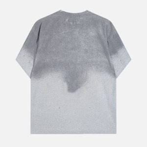 Acne Studios Grey Distressed 1996 Rhinestone T-Shirt | Fragment Clothing - View 2