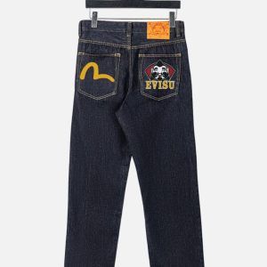 Evisu Yellow Seagull & Godhead Crest Regular-Fit Denim Jeans | Fragment Clothing