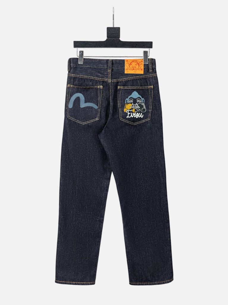 Evisu Seagull & Godhead Denim Jeans – Dark Indigo Evisu Seagull & Godhead Denim Jeans – Dark Indigo | Fragment Clothing