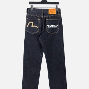Evisu Seagull & Block Logo Denim Jeans – Dark Indigo | Fragment Clothing
