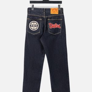 Evisu Circular Kamon Crest & Red Graffiti Script Denim Jeans | Fragment Clothing