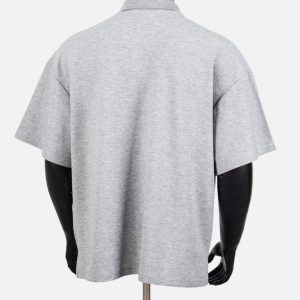 Acne Studios Grey Est. 1996 Logo Polo Shirt | Fragment Clothing - View 2