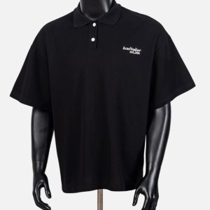 Acne Studios Black Est. 1996 Logo Polo Shirt | Fragment Clothing