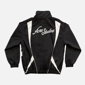 Acne Studios Black Nylon Zip-Up Track Jacket (Copy) | Fragment Clothing - View 2