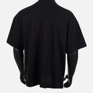 Acne Studios Black Est. 1996 Logo Polo Shirt | Fragment Clothing - View 2