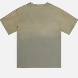 Acne Studios Washed Olive Green Stockholm 1996 T-Shirt | Fragment Clothing - View 2