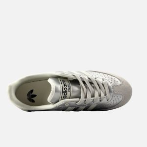Adidas Changle Metallic Silver Cream Low Top Sneakers | Fragment Clothing - View 2