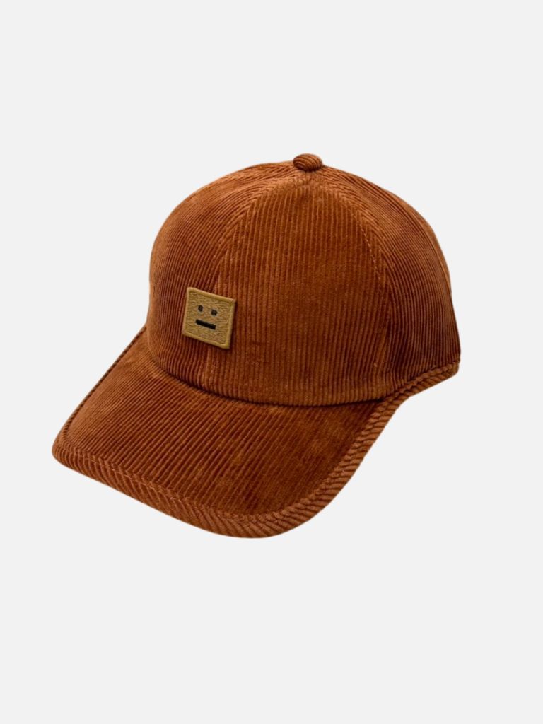 Acne Studios Brown Corduroy Face Patch Baseball Cap Acne Studios Brown Corduroy Face Patch Baseball Cap | Fragment Clothing
