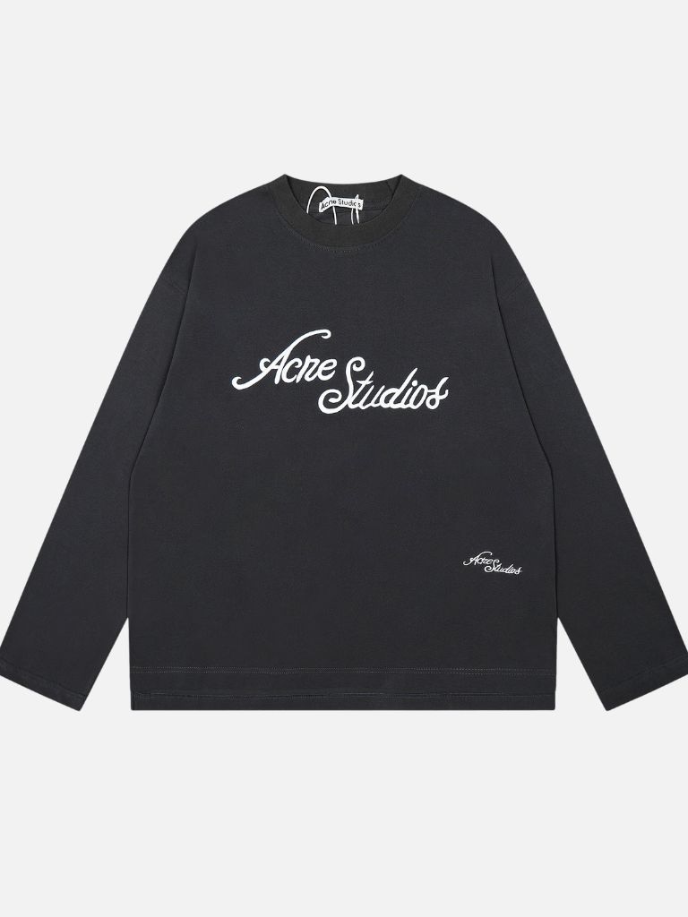 cne Studios Black Script Graphic Long Sleeve Shirt cne Studios Black Script Graphic Long Sleeve Shirt | Fragment Clothing