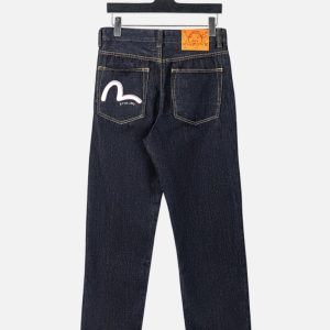 Evisu Single Pink Seagull Pocket Regular-Fit Denim Jeans – Dark Indigo | Fragment Clothing