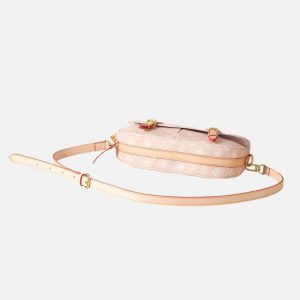 Louis Vuitton Pink Monogram Denim Buckle Crossbody Bag