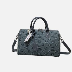 Louis Vuitton Speedy Bandoulière Denim Grey Bag | Fragment Clothing