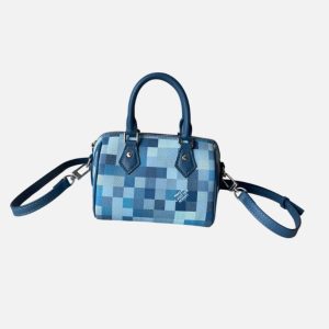 Louis Vuitton Blue Checkered Mosaic Speedy Crossbody Bag | Fragment Clothing
