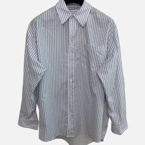 Acne Studios Light Blue Striped Long Sleeve Button-Up Shirt | Fragment Clothing