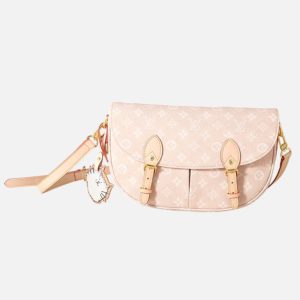 Louis Vuitton Pink Monogram Denim Buckle Crossbody Bag | Fragment Clothing