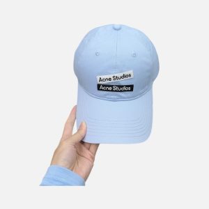 Acne Studios Baby Blue Patch Logo Baseball Cap | Fragment Clothing