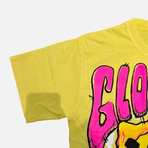 Glo Gang Sun Graphic Oversized T-Shirt - Yellow | Fragment Clothing - View 2
