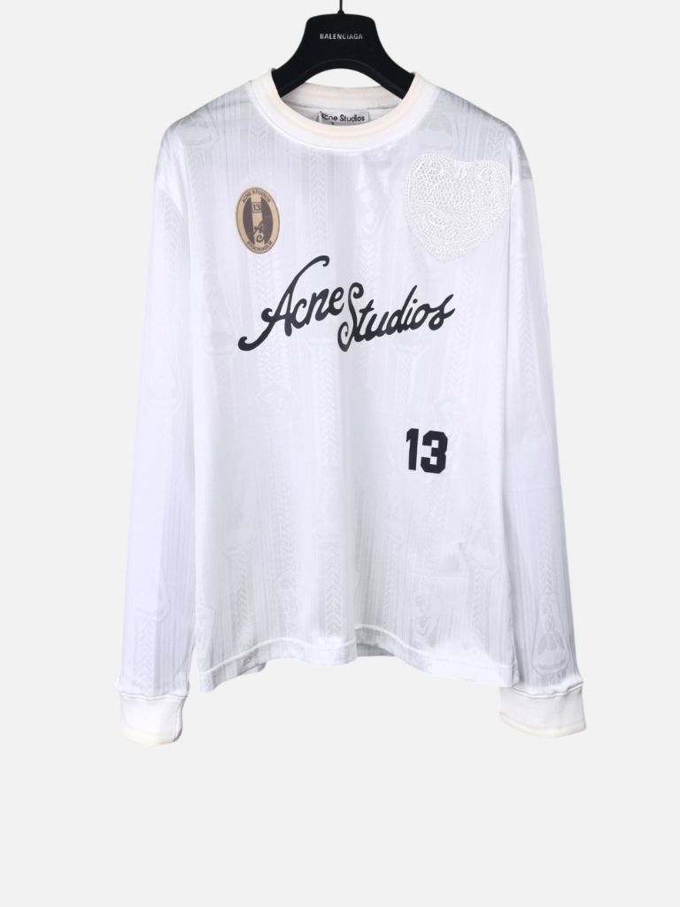 Acne Studios White Script Logo No. 13 Jersey Top Acne Studios White Script Logo No. 13 Jersey Top | Fragment Clothing
