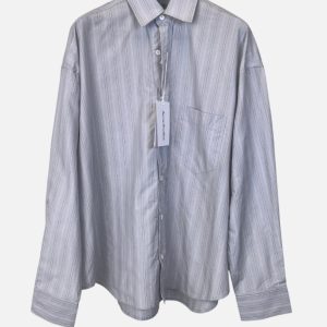 Acne Studios Light Grey Pinstripe Long Sleeve Shirt | Fragment Clothing