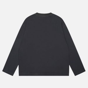 Acne Studios Black Script Graphic Long Sleeve Shirt | Fragment Clothing - View 2