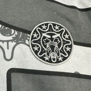 Glo Gang Striped Sun Mascot Full-Zip Hoodie – Grey/White | Fragment Clothing - View 2