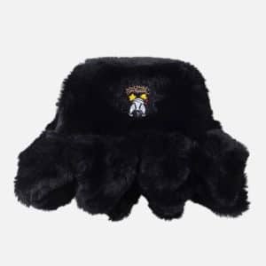 Glo Gang Faux Fur Sun Mascot Trapper Hat – Black | Fragment Clothing