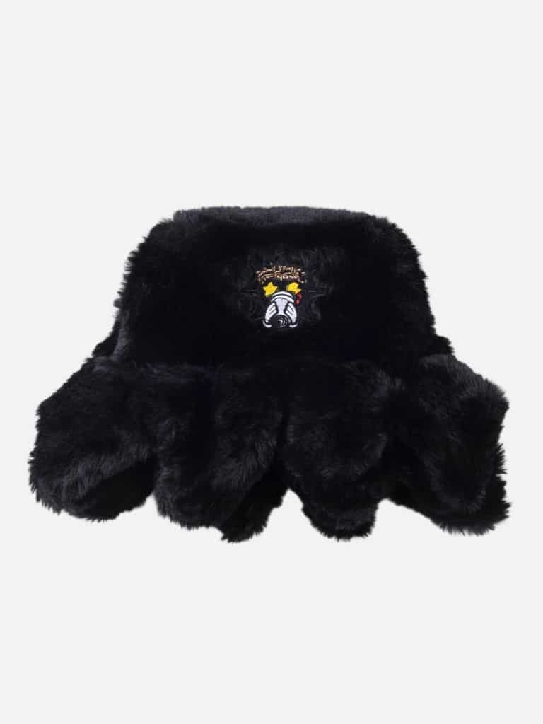 Glo Gang Faux Fur Sun Mascot Trapper Hat – Black Glo Gang Faux Fur Sun Mascot Trapper Hat – Black | Fragment Clothing